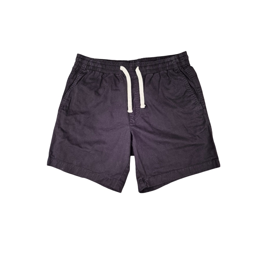 Vineyard Vines Mens Black Elastic Waist Drawstring Cotton Twill Shorts Small